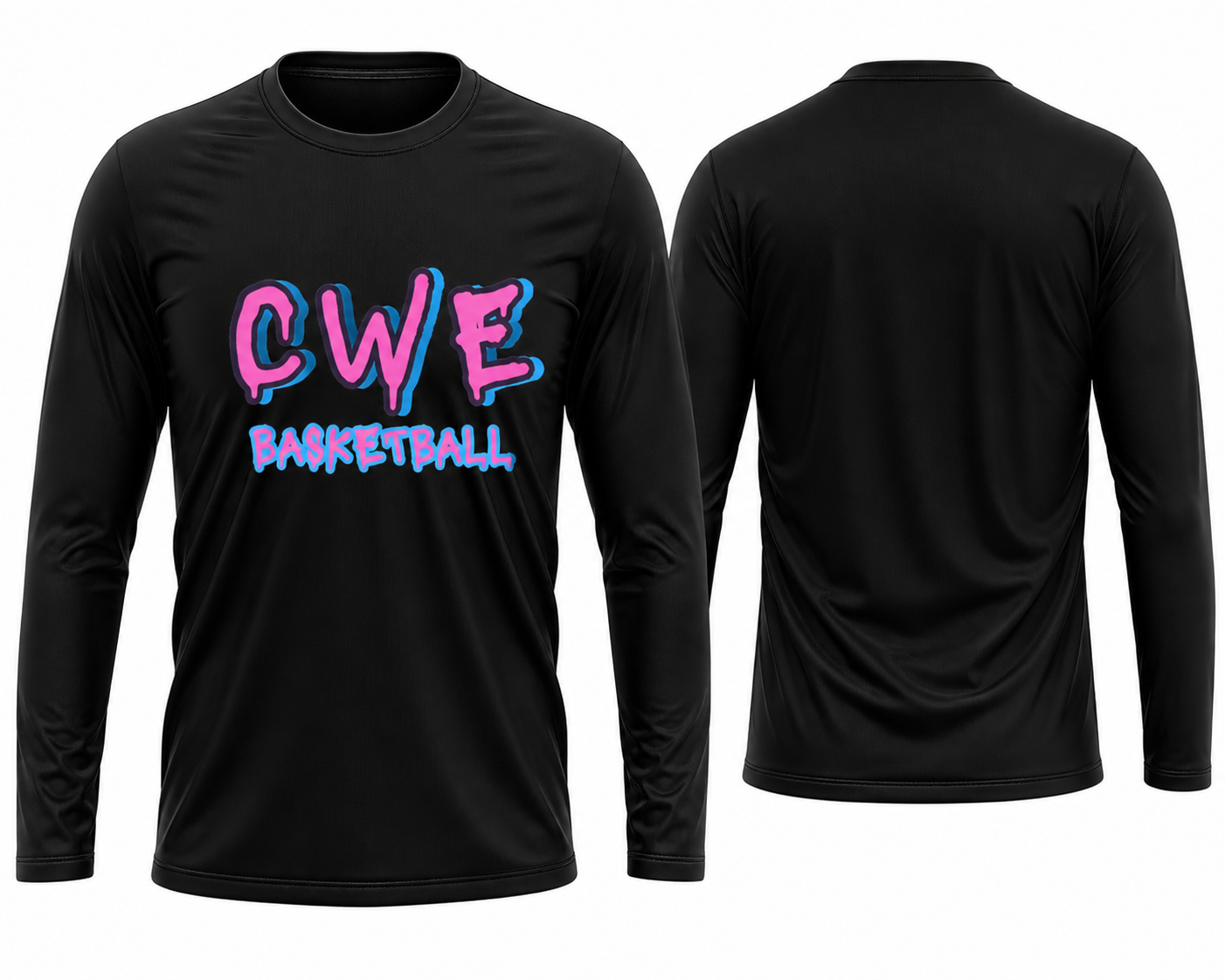 CWE Letters Long Sleeve Dry Fit Shirt