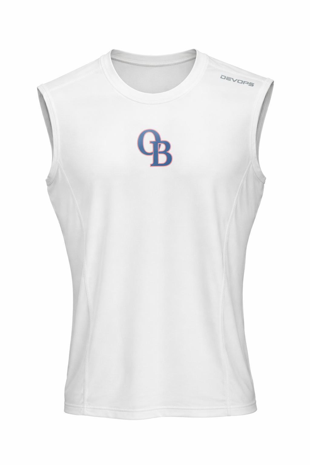 CWE Old Bridge LOGO Purple Pink on Chest NO Sleeve Compression Shirt