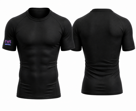 *NEW* Black Short Sleeve Compression CWE Letters