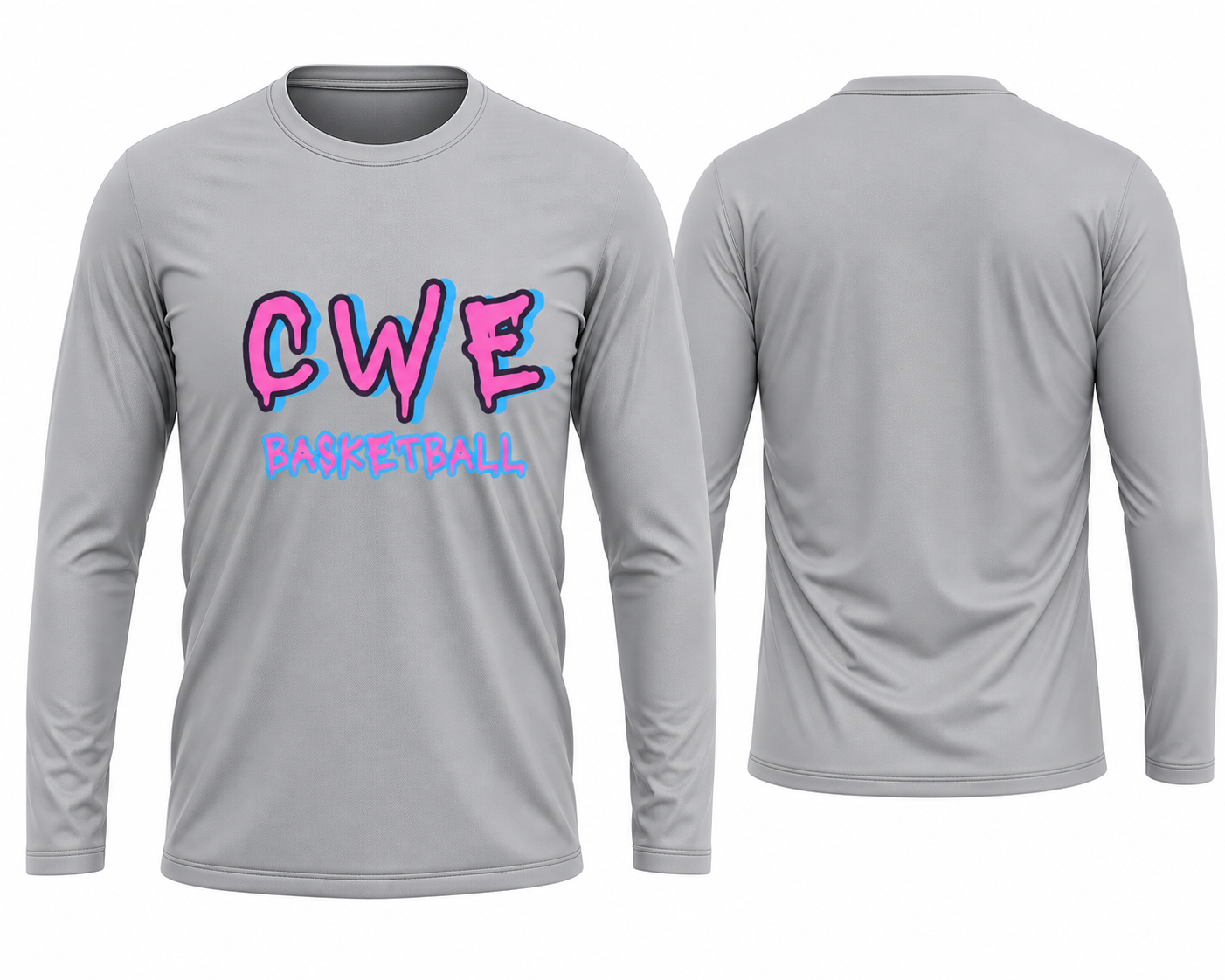 CWE Letters Long Sleeve Dry Fit Shirt