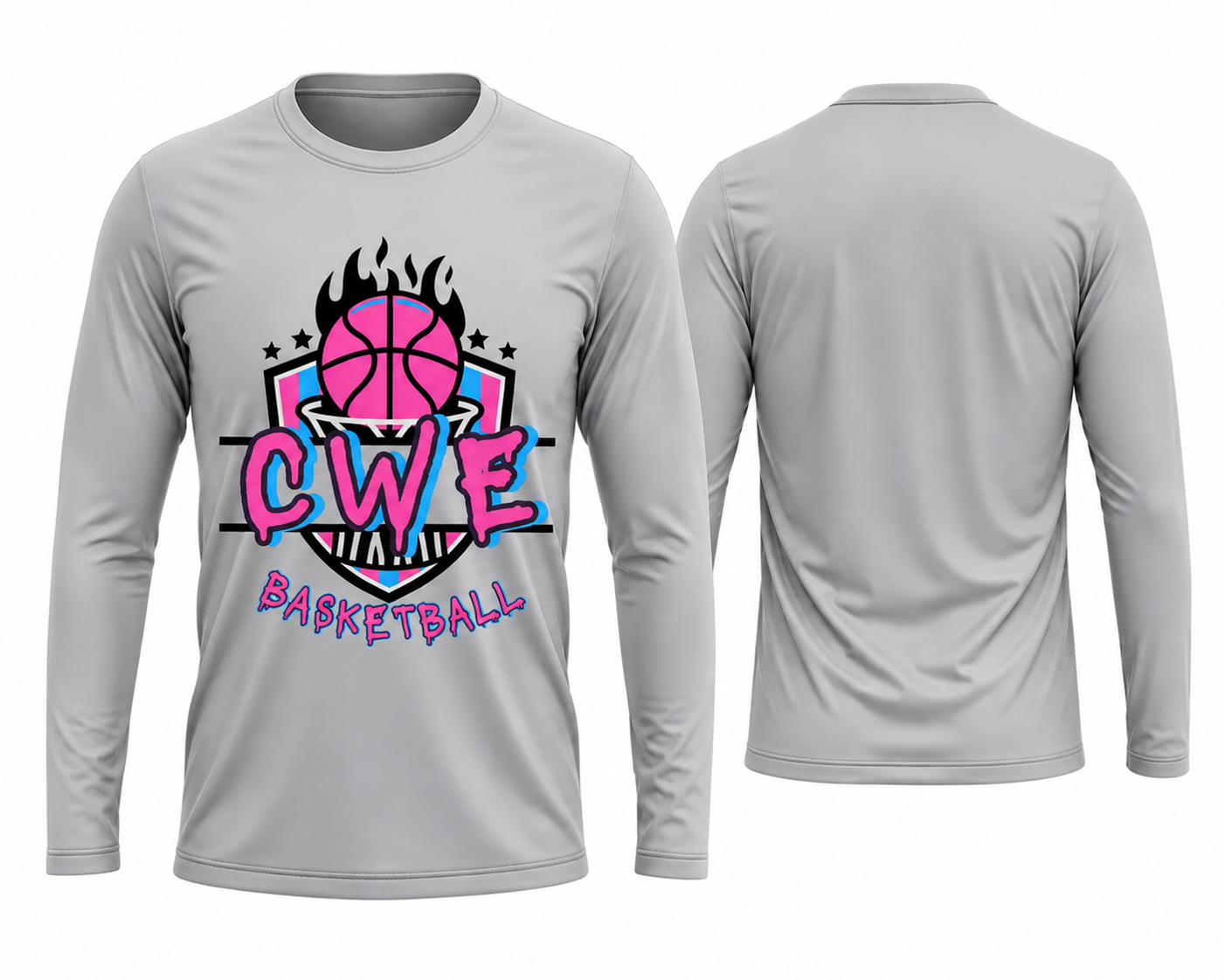 CWE Letters Long Sleeve Dry Fit Shirt
