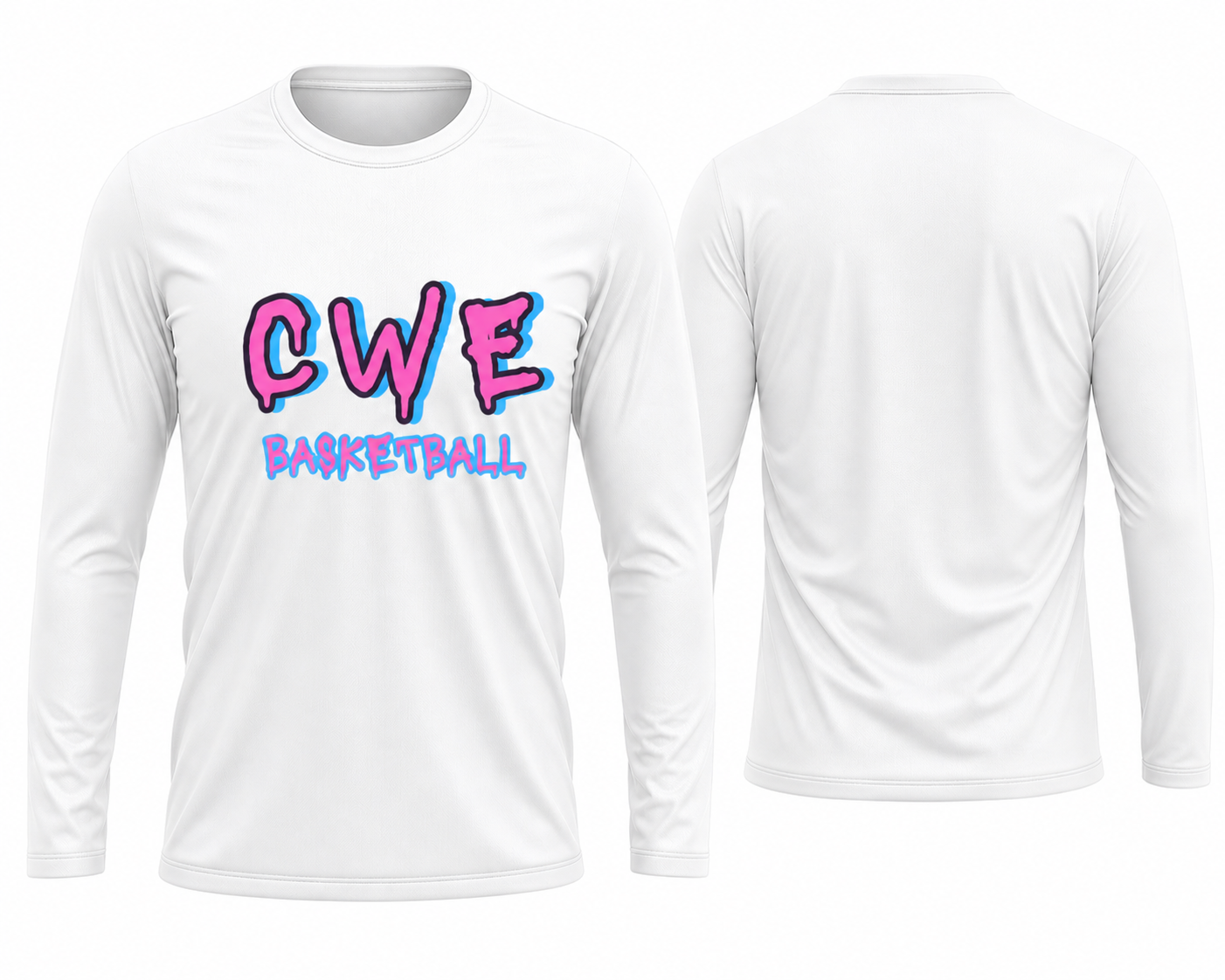 CWE Letters Long Sleeve Dry Fit Shirt