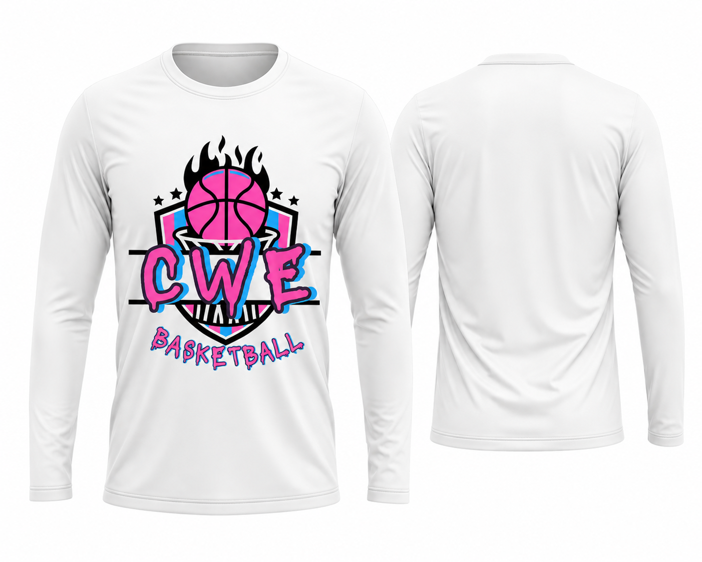 CWE Letters Long Sleeve Dry Fit Shirt